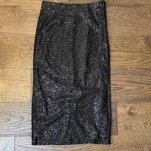Steve Madden Black Sequin Pencil Skirt